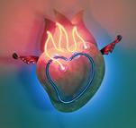 Lili Lakich Blue Flaming Heart