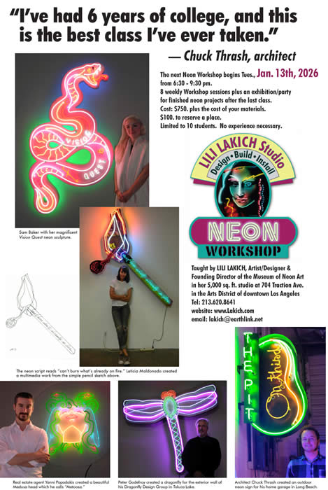 Neon Workshop flyer for 1-13-26